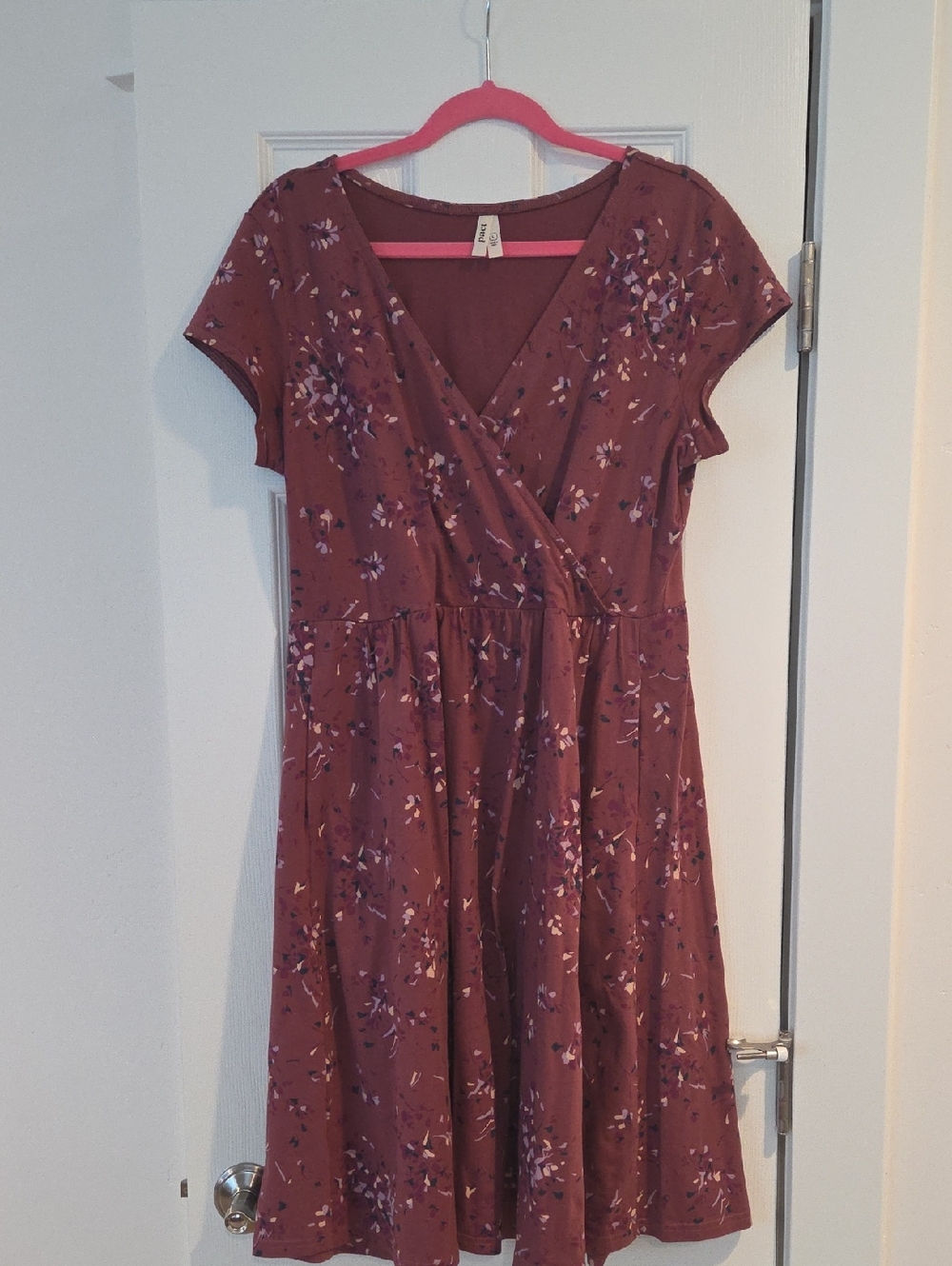 Floral Wrap-Style Mauve Women’s Dress